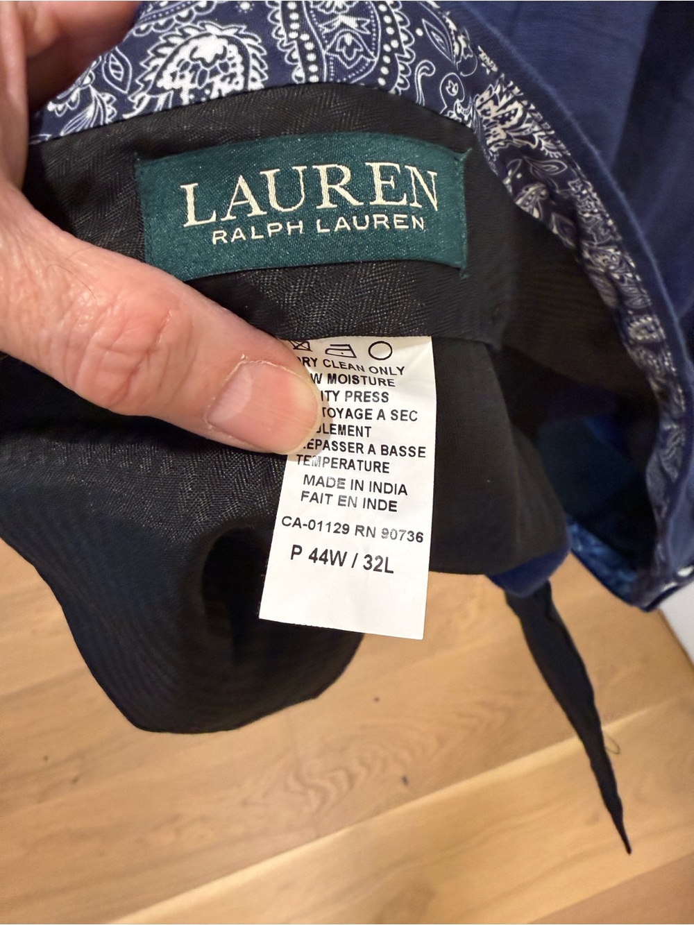 Ralph Lauren Navy Men's Maxi Pants - Picture 2 of 2